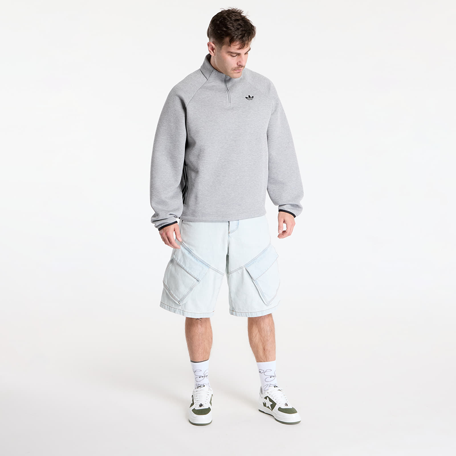 Sudaderas de hombre adidas Spacer Drill Track Top Medium Grey Heather