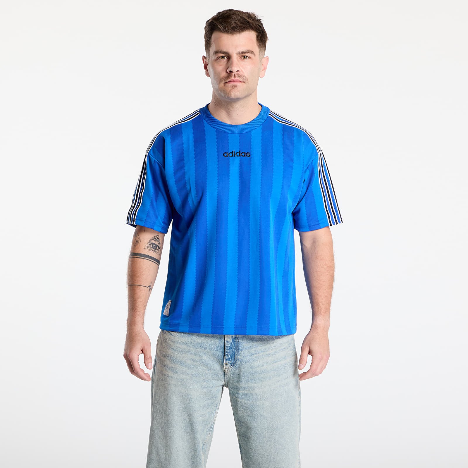 Men's T-shirts adidas 90s Stripe Jersey Blue