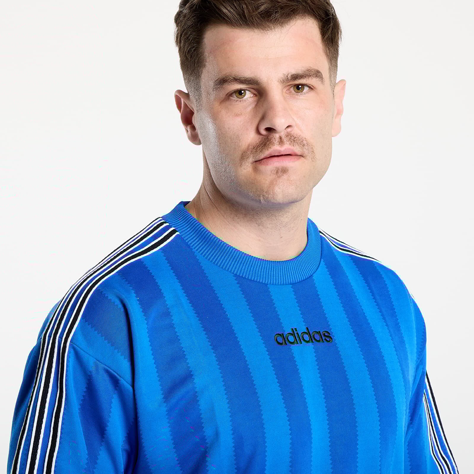 Men's T-shirts adidas 90s Stripe Jersey Blue