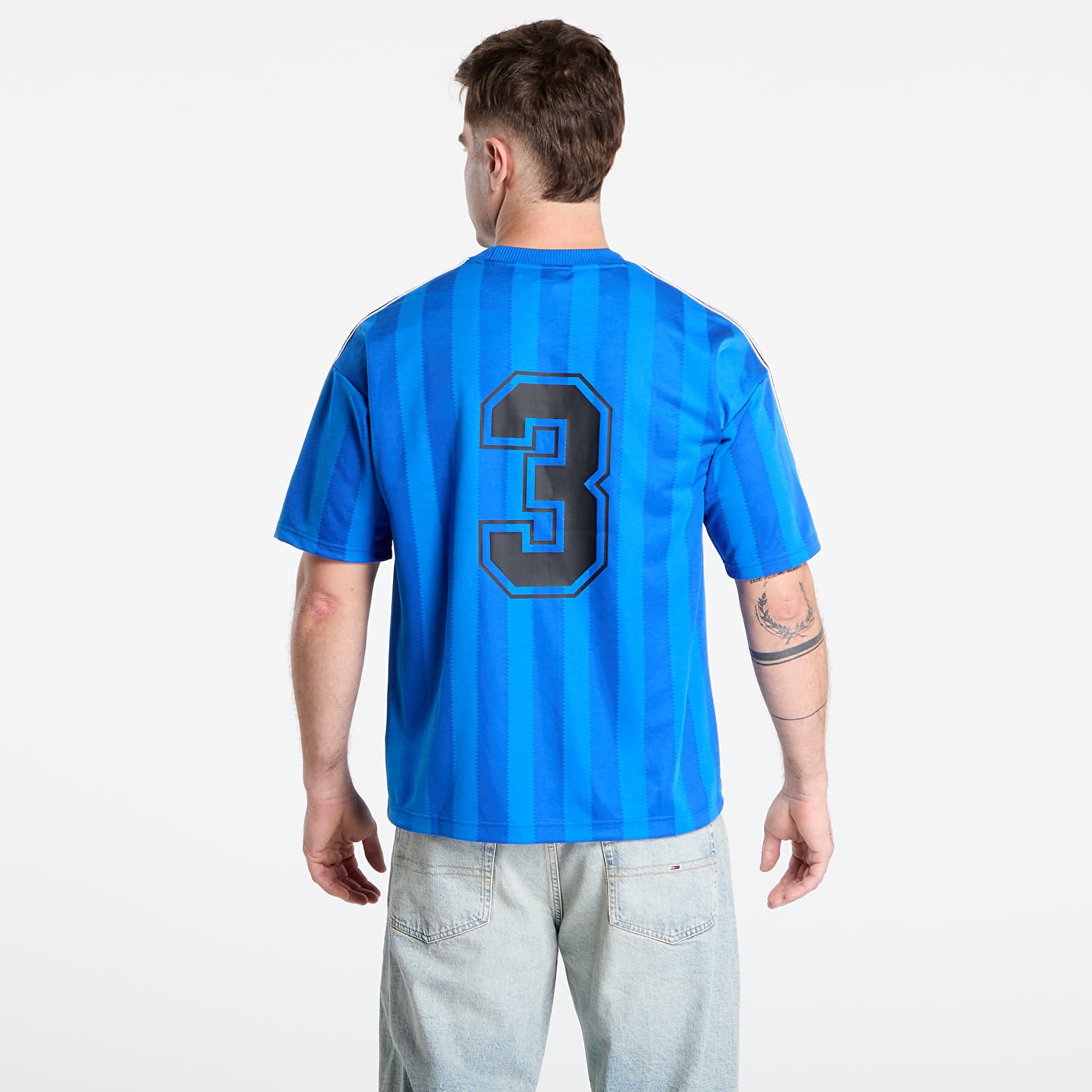Men's T-shirts adidas 90s Stripe Jersey Blue
