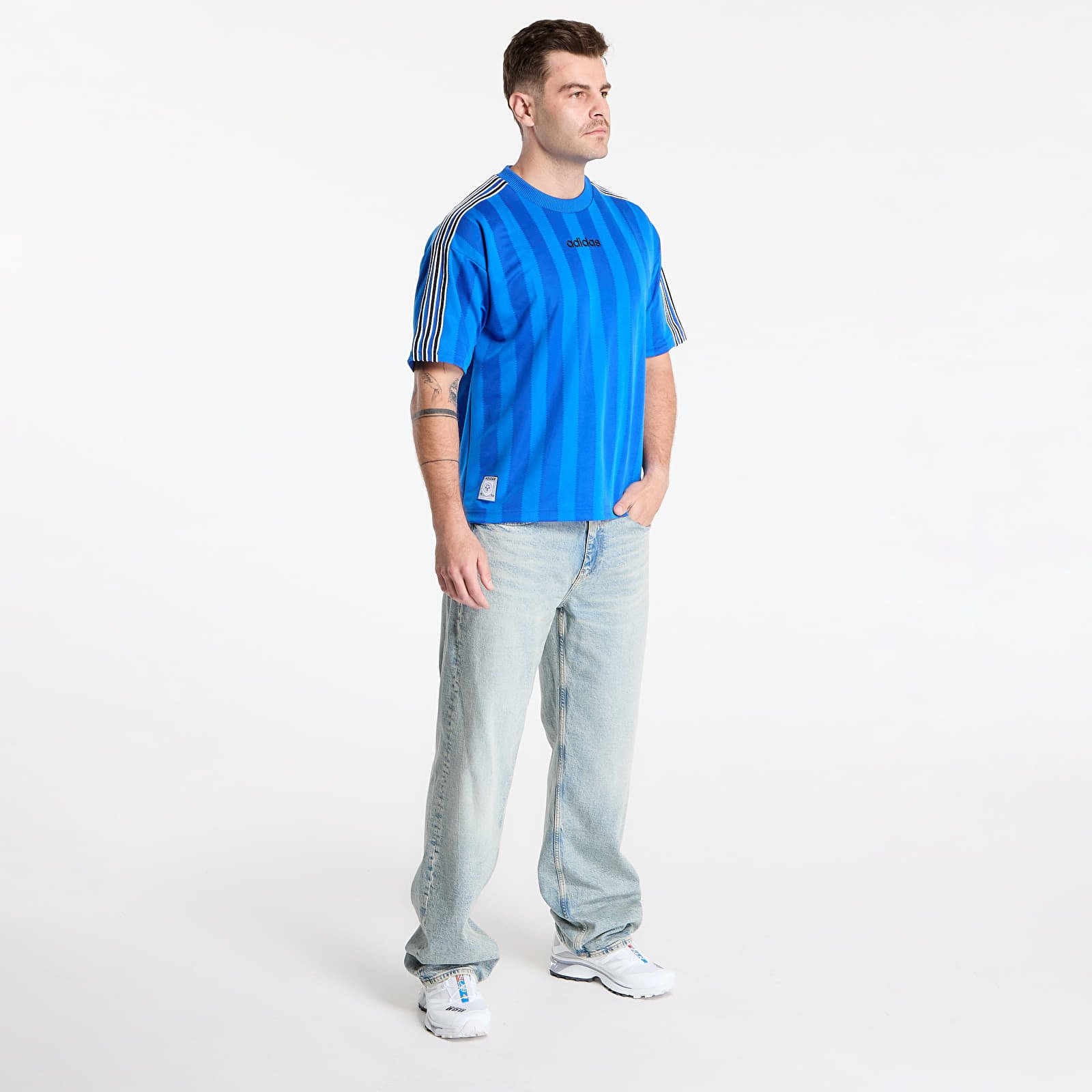Men's T-shirts adidas 90s Stripe Jersey Blue