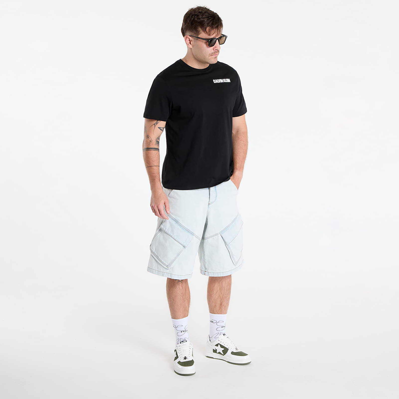 Men's T-shirts Calvin Klein Jeans Ss 20S Calvin Line 3 Tee Black