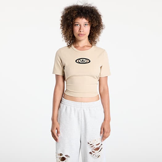 Camiseta adidas Originals Campus 2000 Back Cut Out Rib T-Shirt Stone Khaki