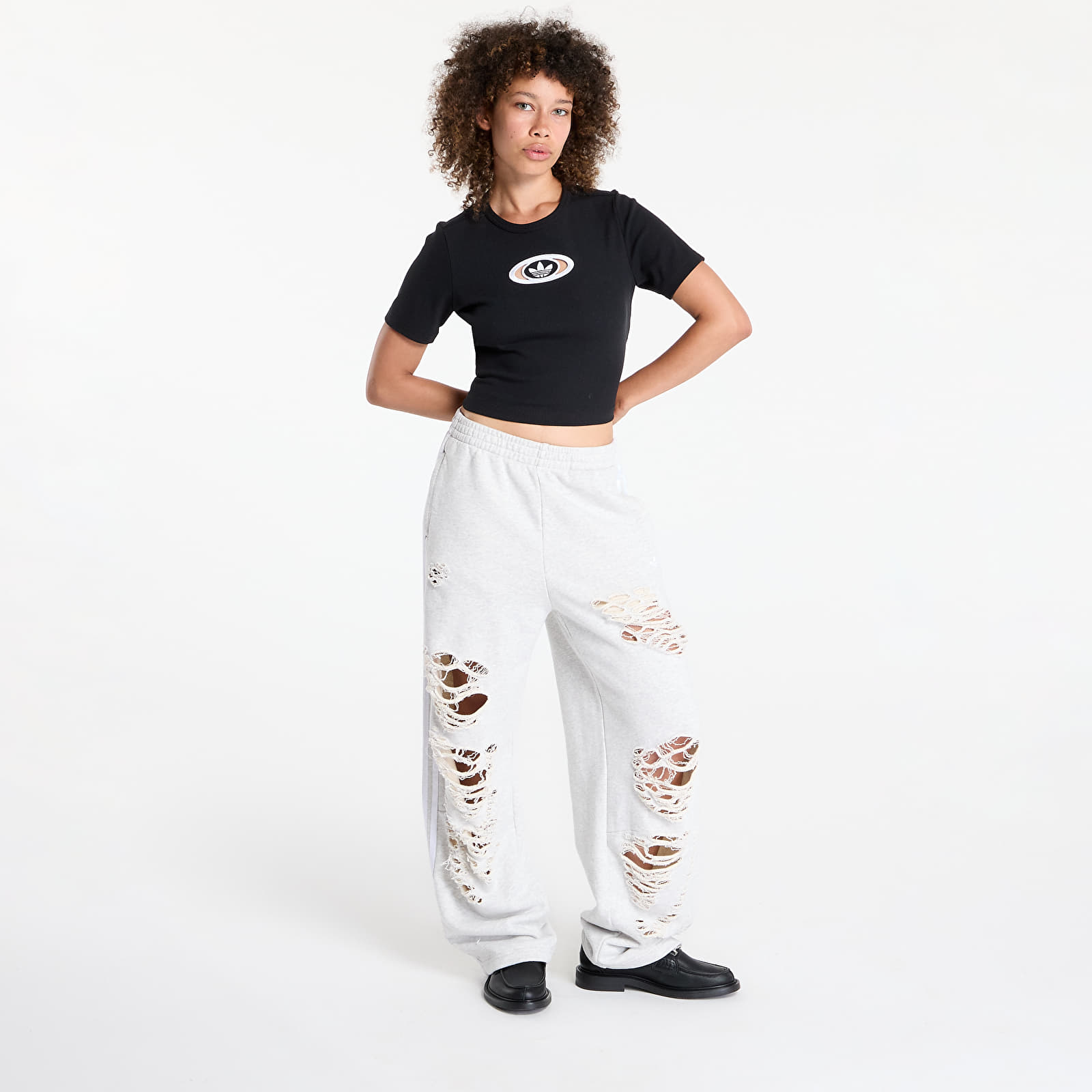 Women's T-shirts adidas Originals Campus 2000 Back Cut Out Rib T-Shirt Black