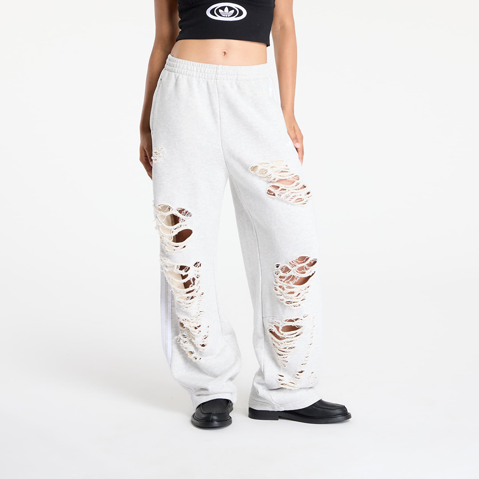 Pantalones de chándal para mujer adidas Originals Distressed Jogger Light Grey Heather