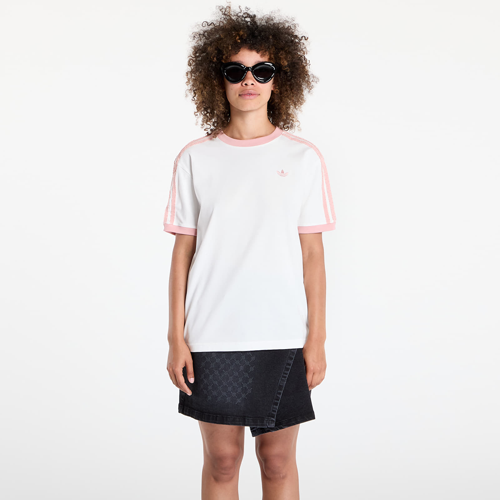 T-shirts adidas Originals Ruffle 3-Stripes T-Shirt Off White