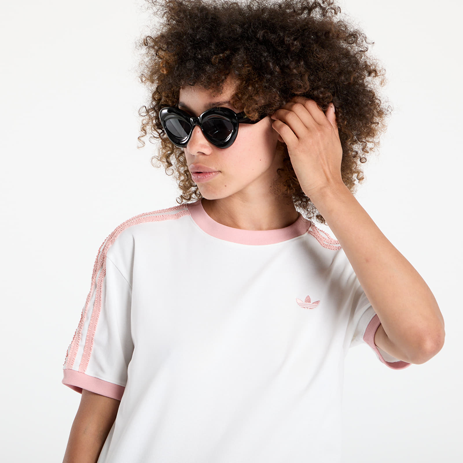 T-shirts adidas Originals Ruffle 3-Stripes T-Shirt Off White