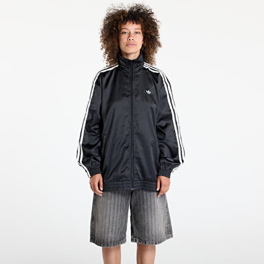 Jacket adidas Originals Satin Firebird Track Top Ruffle 3-Stripes Black