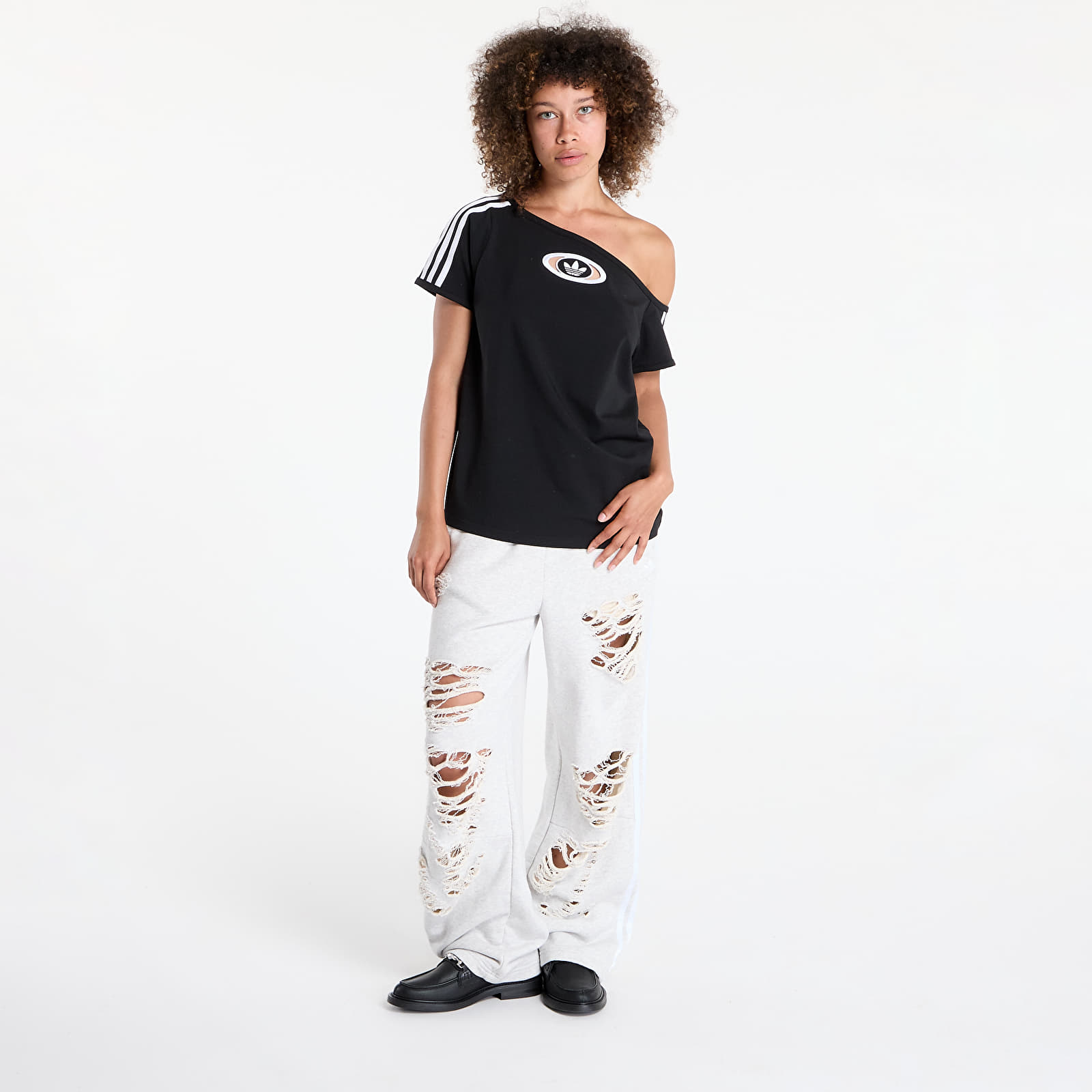 T-shirts adidas Originals Campus 2000 Off Shoulder T-Shirt Black