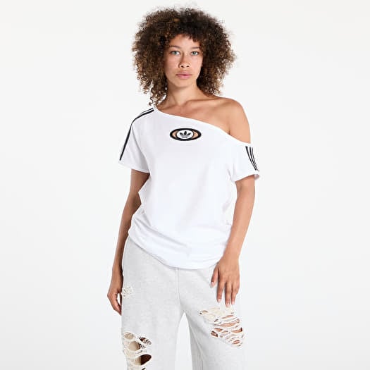 T-särk adidas Originals Campus 2000 Off Shoulder T-Shirt White