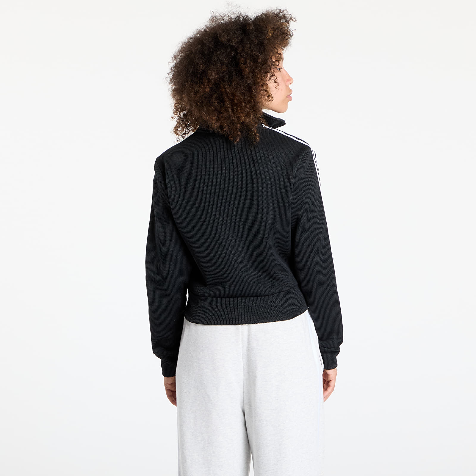 Sudaderas de mujer adidas Firebird Adicolor Knit Track Top Black/ White