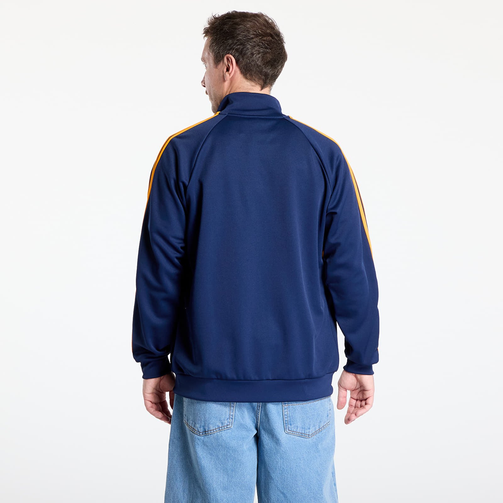 Felpe con cappuccio uomo adidas The First Track Top Night Indigo/ Crew Orange