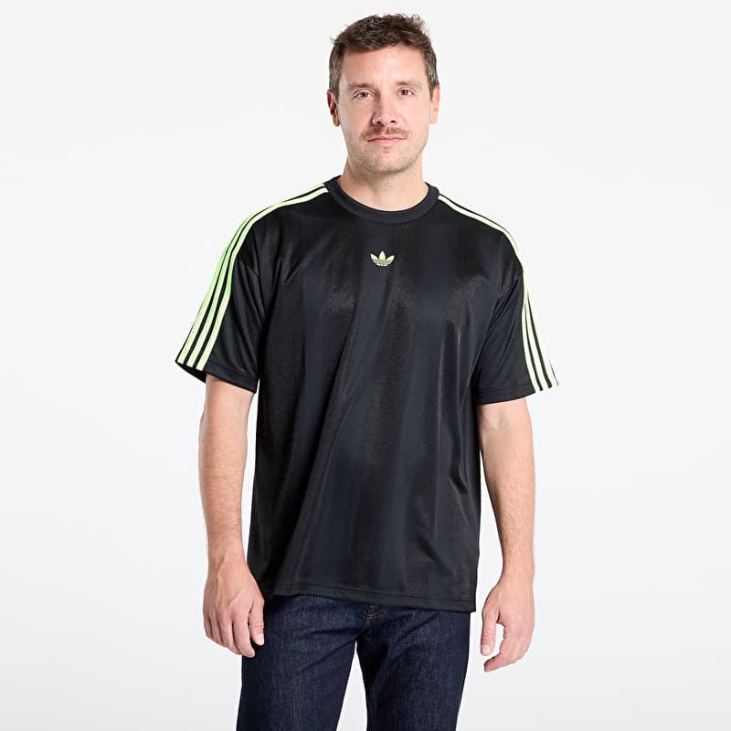 T-shirt adidas Adicolor Jacquard Jersey Black / Signal Green