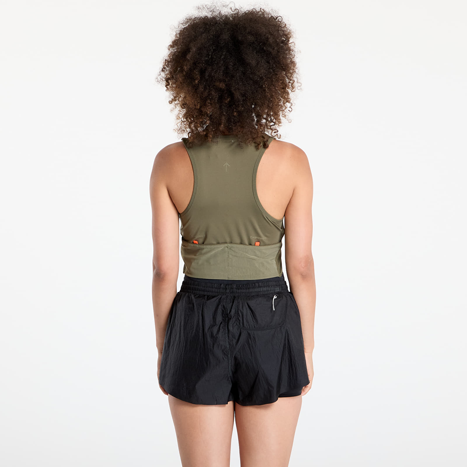 Camisetas de tirantes de mujer adidas Adi365 H.Koumori Running Crop Top Olive Strata