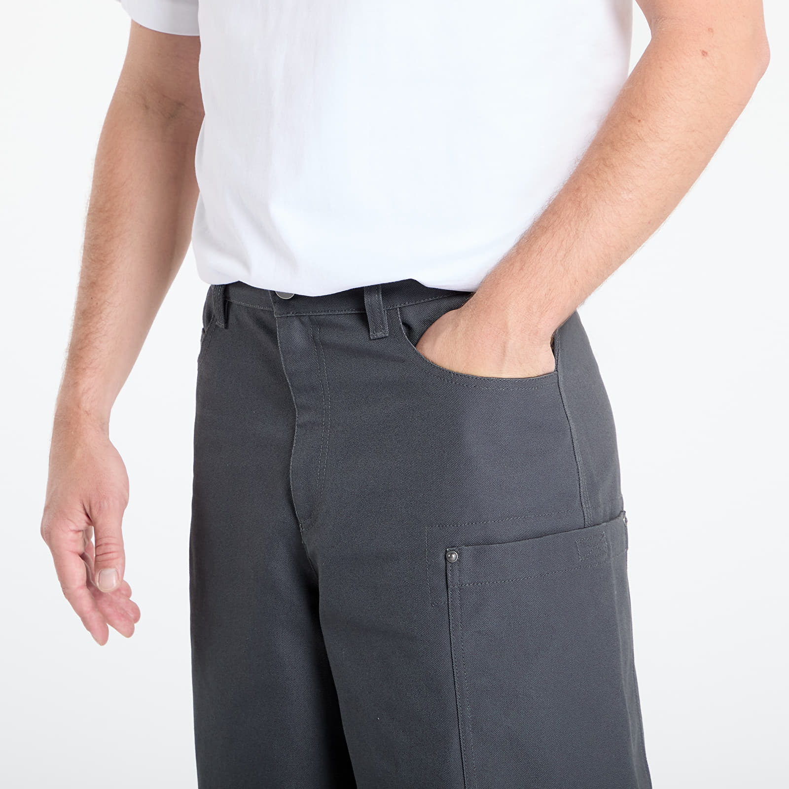 Pantalones cortos para hombre Nike Life Men's Big Canvas Shorts Anthracite/ Anthracite