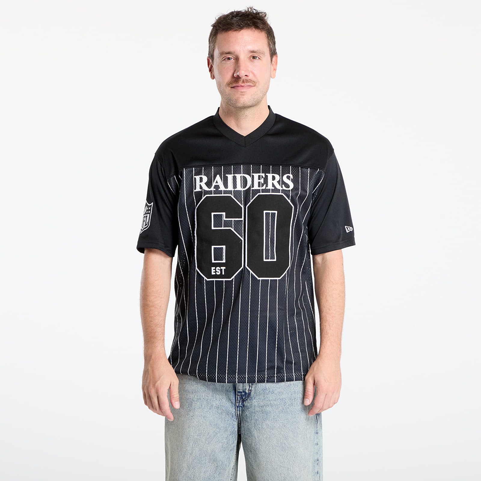Jerseys New Era Las Vegas Raiders NFL Pinstripe Jersey UNISEX Black