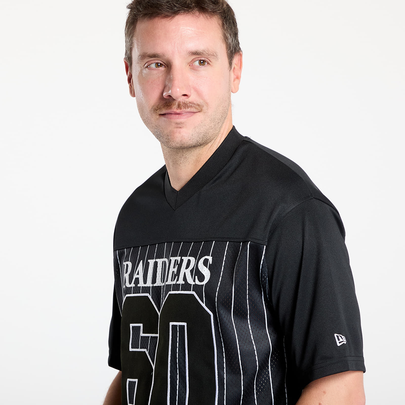 Jerseys New Era Las Vegas Raiders NFL Pinstripe Jersey UNISEX Black