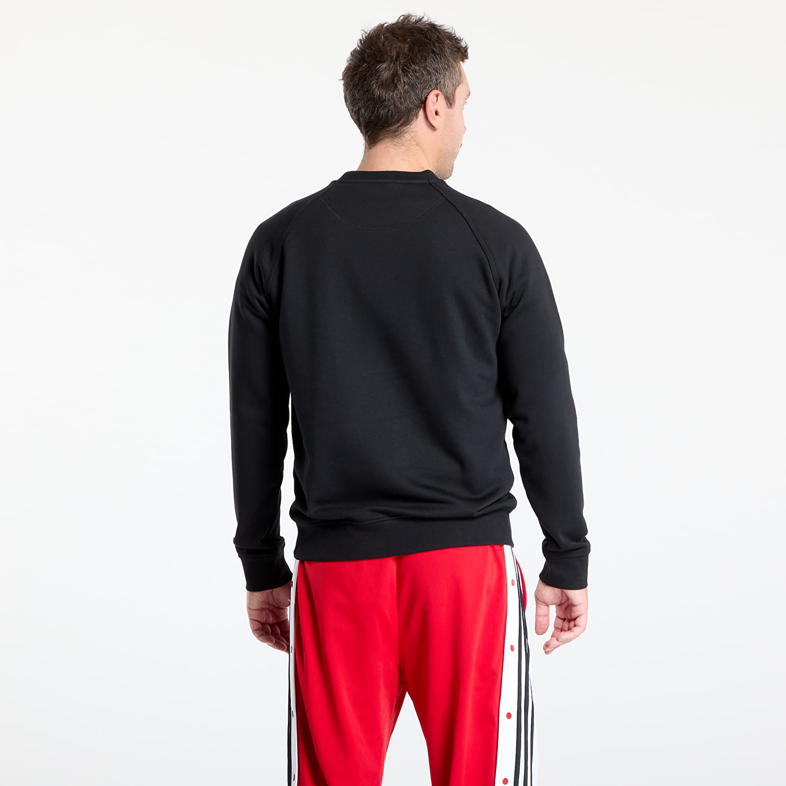 Herren-Sweatshirts adidas Trefoil Essentials Crew Sweatshirt Black