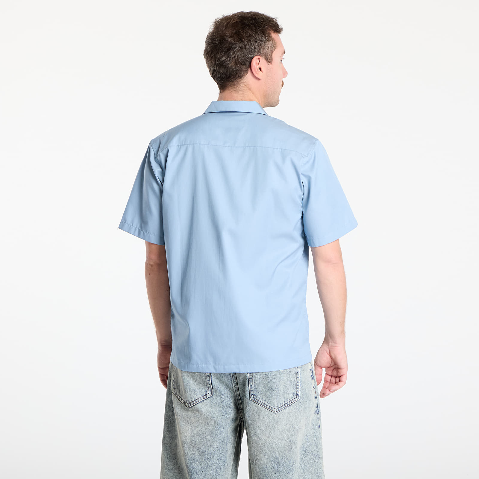 Muške košulje Carhartt WIP S/S Delray Shirt UNISEX Frosted Blue/ White