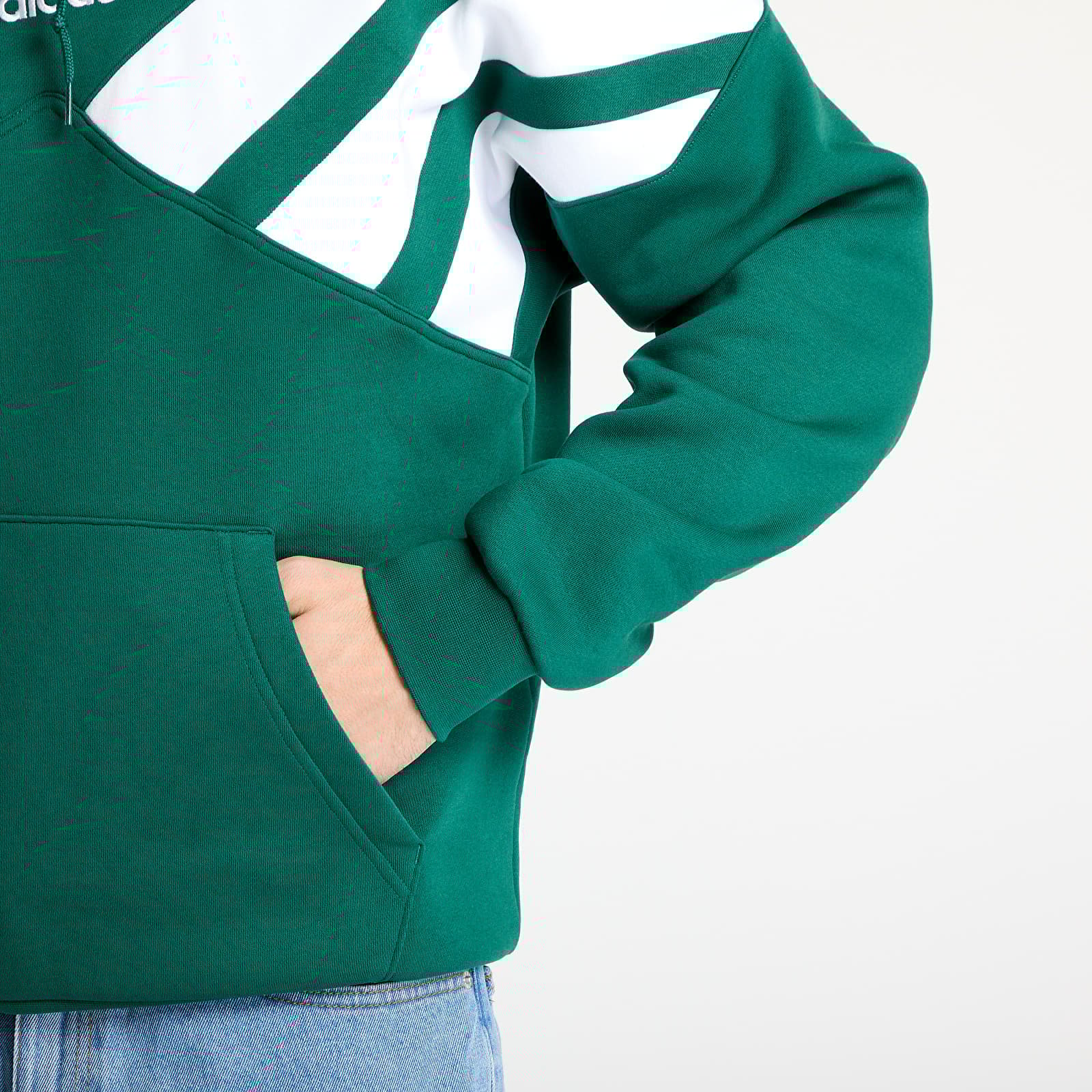 Sweatshirts til mænd adidas Archive Cut Line Sweatshirt Collegiate Green/ White/ Semi Lucid Fuchsia