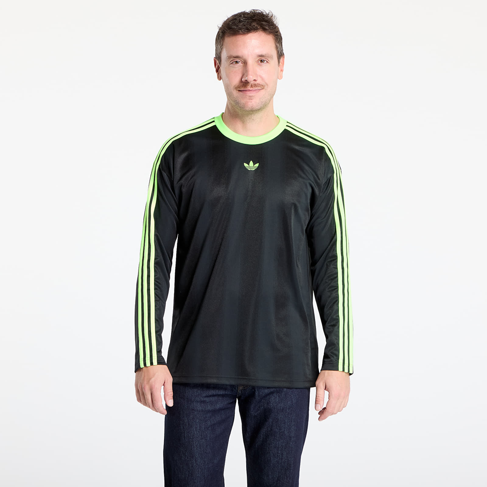 Camisetas hombre adidas Jacquard Longsleeve Jersey Black/ Siggnr
