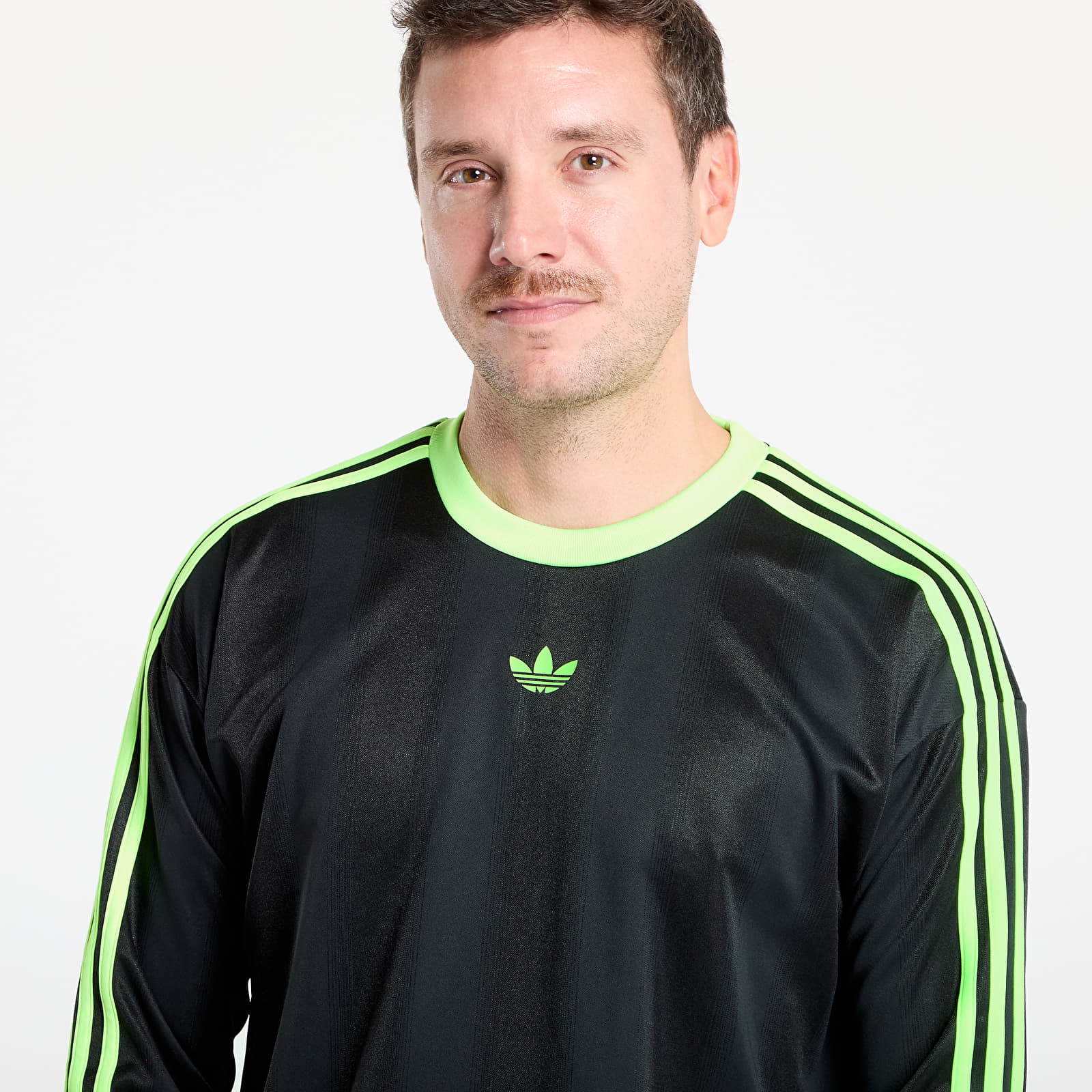 Camisetas hombre adidas Jacquard Longsleeve Jersey Black/ Siggnr