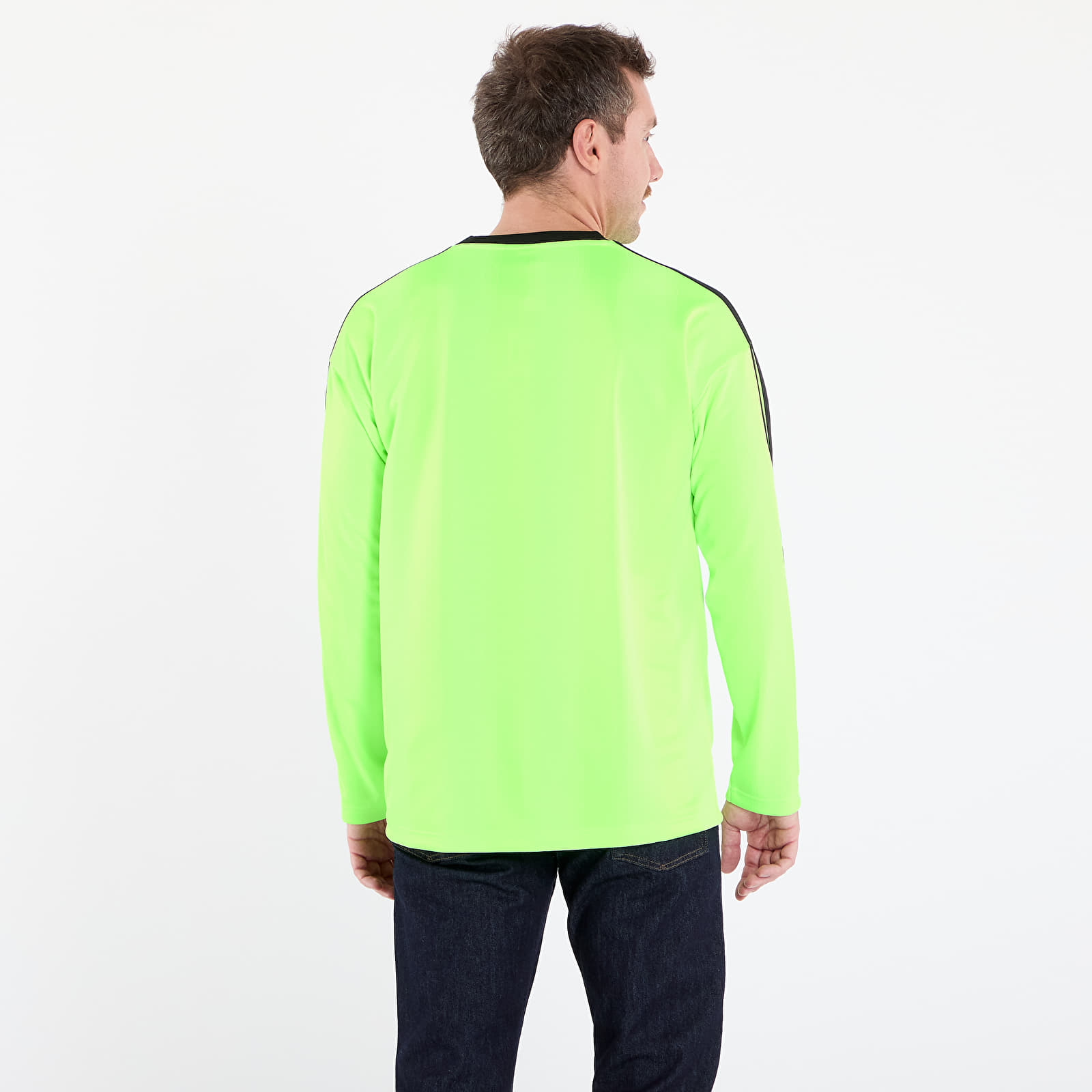 Trikood adidas Jacquard Jersey Long Sleeve Tee Neon Green/ Black