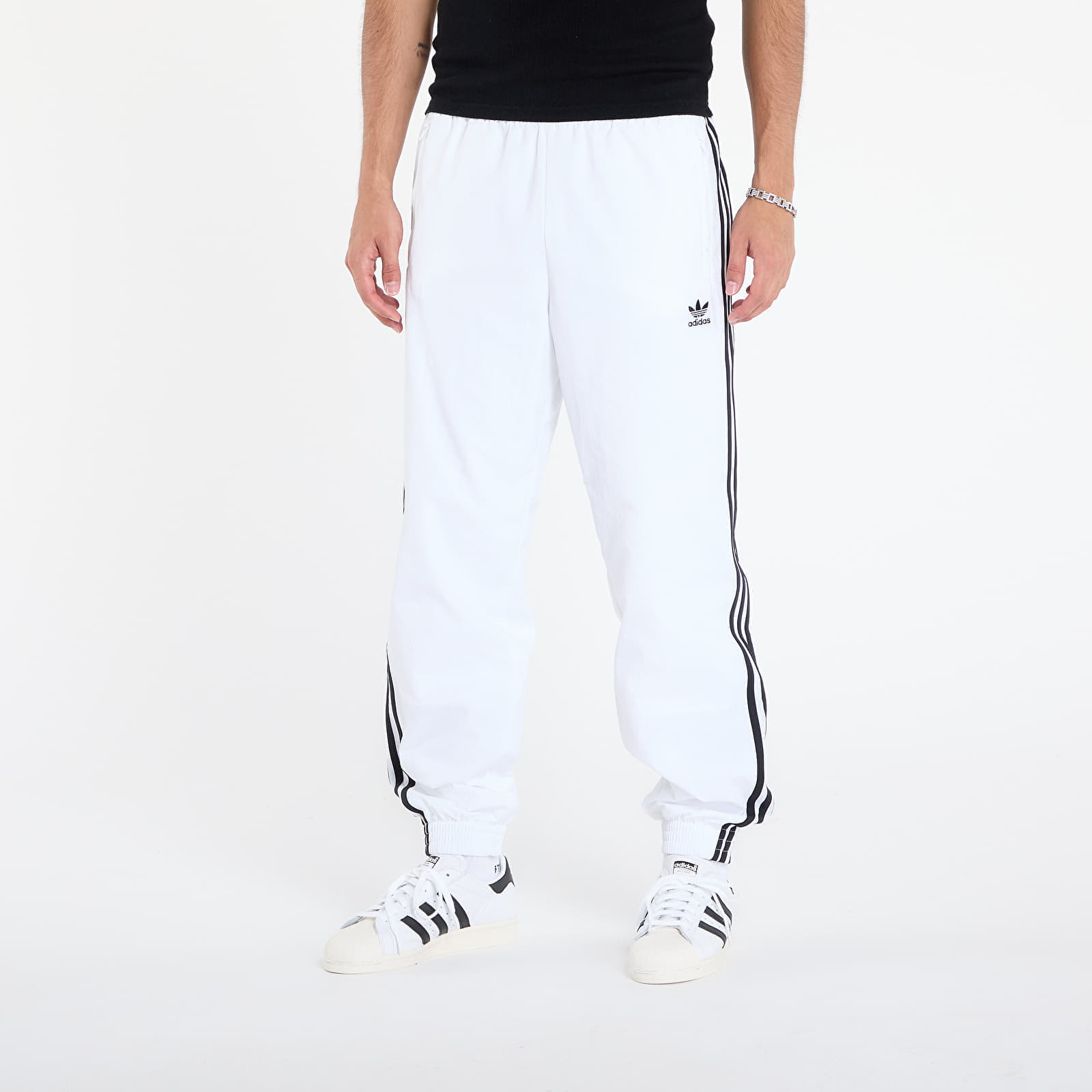 Панталони adidas Adicolor Woven Firebird Track Tracksuit Bottoms White/ Black XL
