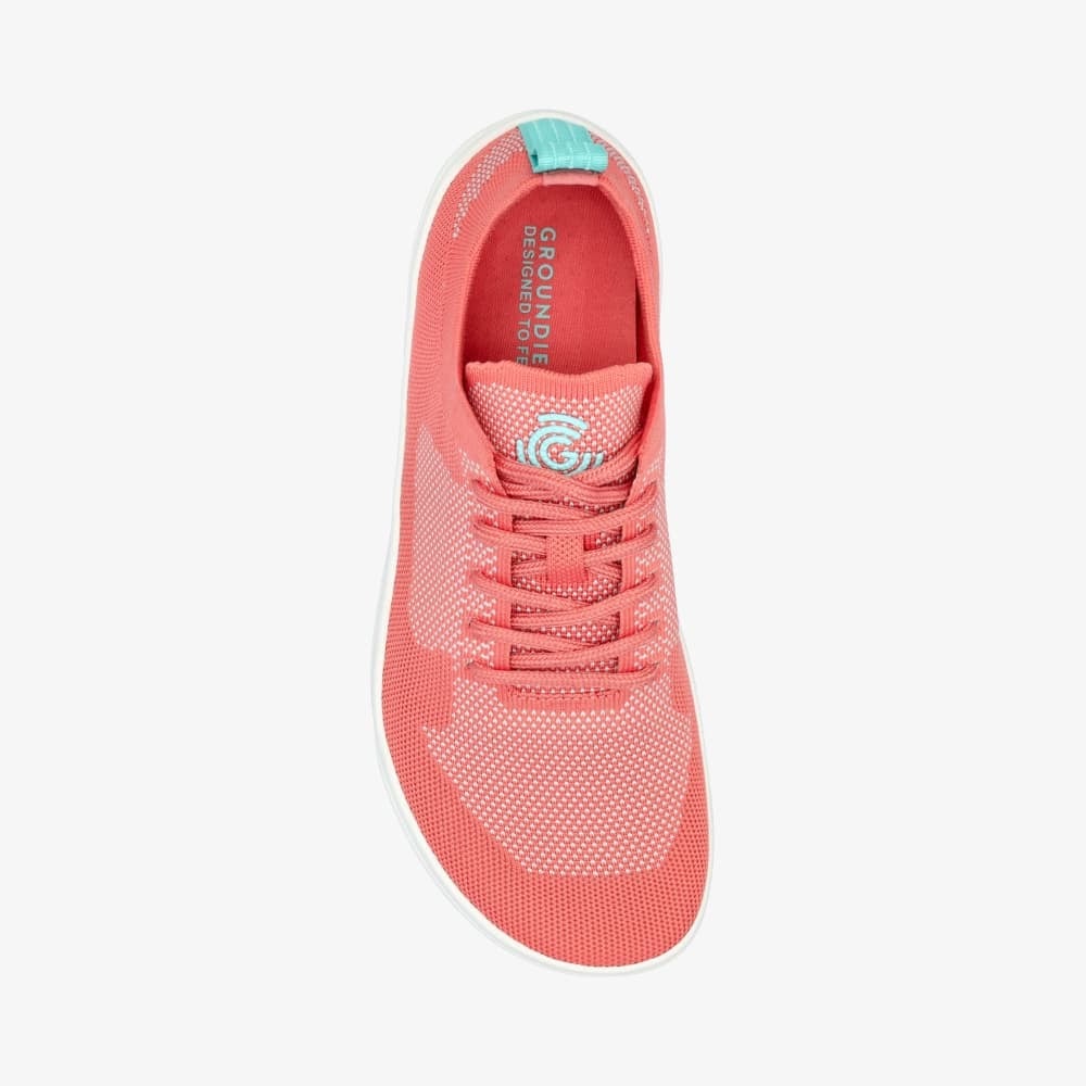 Naiste tossud ja kingad Groundies Active Knit Women Bright Peach/ Aqua