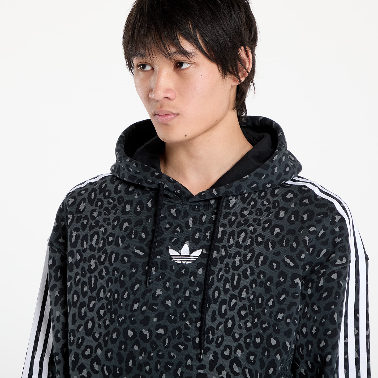 Meeste kampsunid adidas Graphic All Over Print Leo Hoodie Black