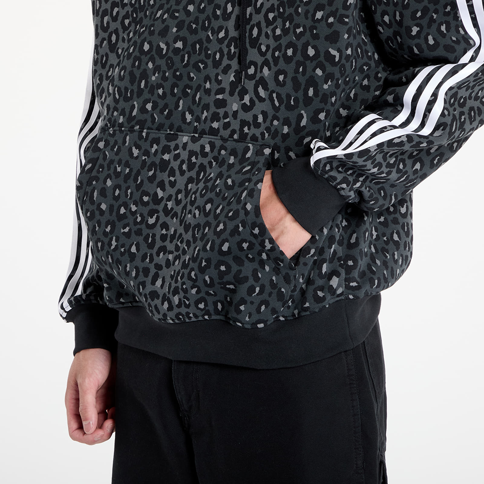 Meeste kampsunid adidas Graphic All Over Print Leo Hoodie Black