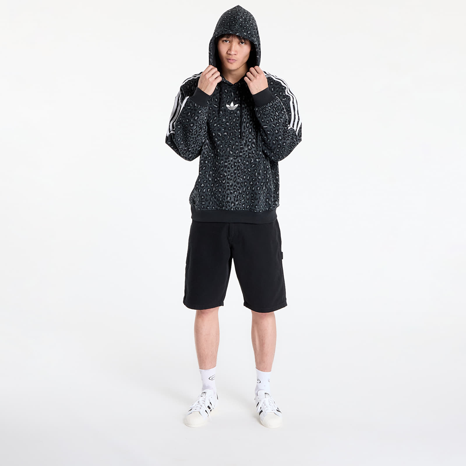 Meeste kampsunid adidas Graphic All Over Print Leo Hoodie Black