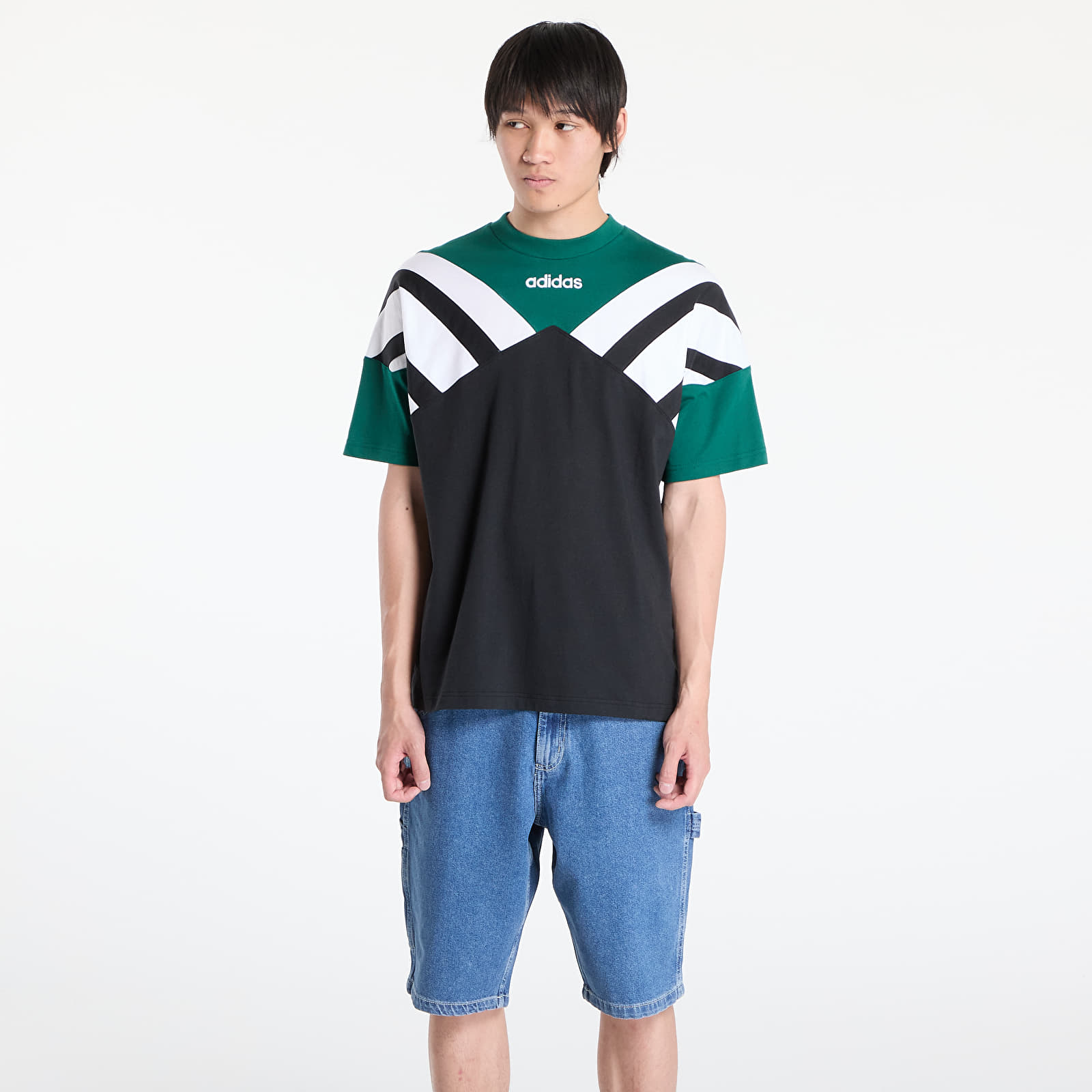Meeste T-särgid adidas Archive Cutline T-Shirt Black/ Collegiate Green