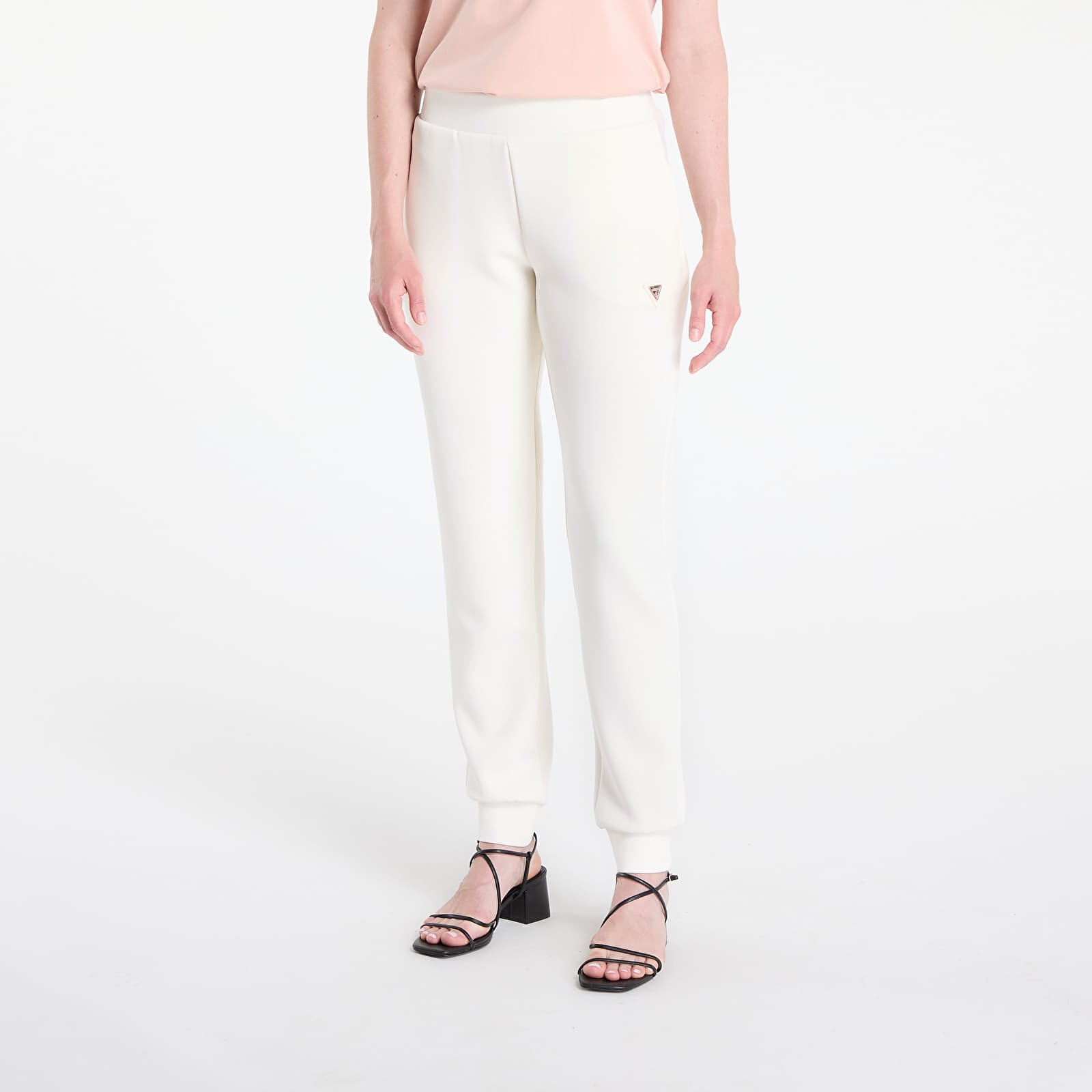 Hlače GUESS Olympe Long Pants Cream