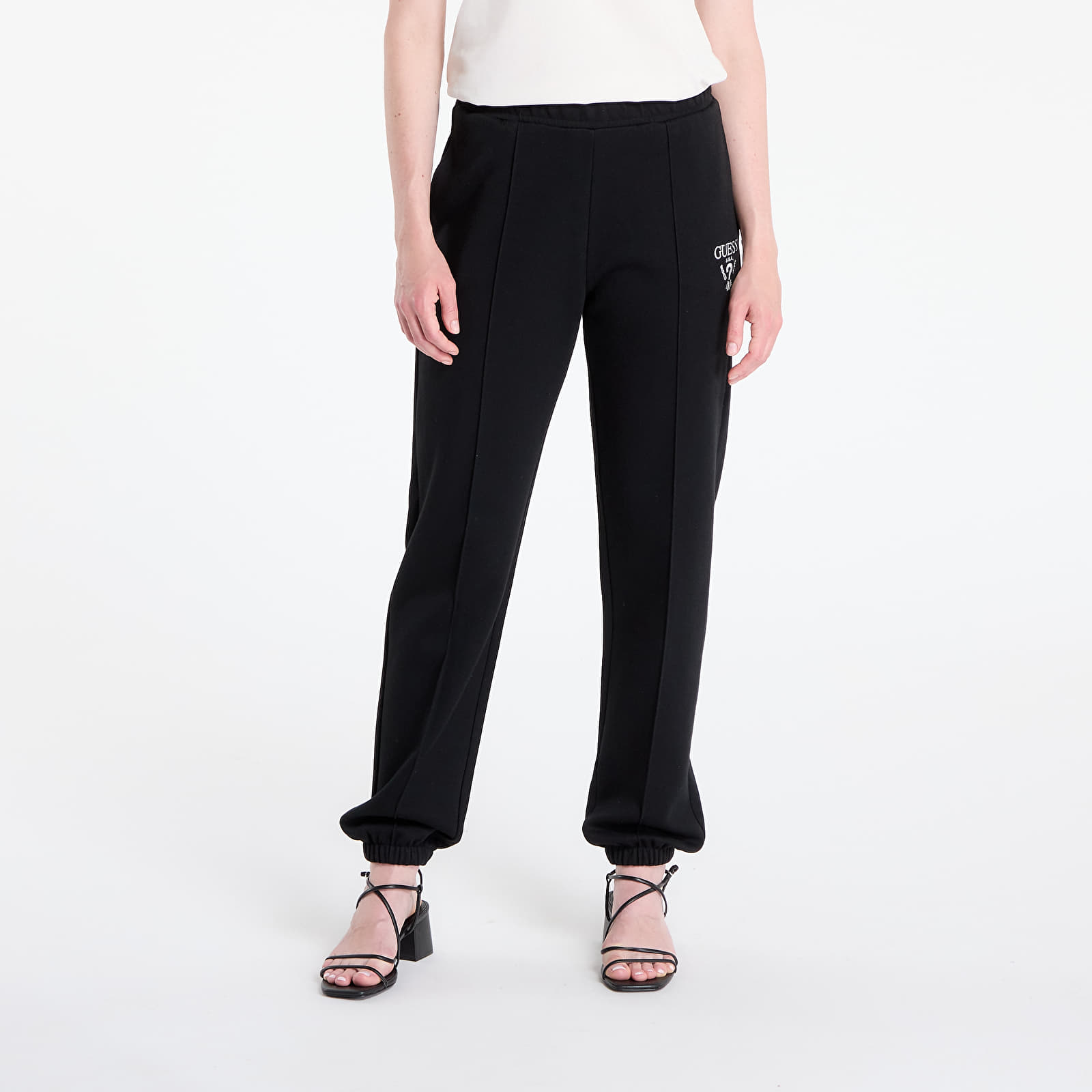 Trenerke GUESS Roberta Cuff Long Pants Black