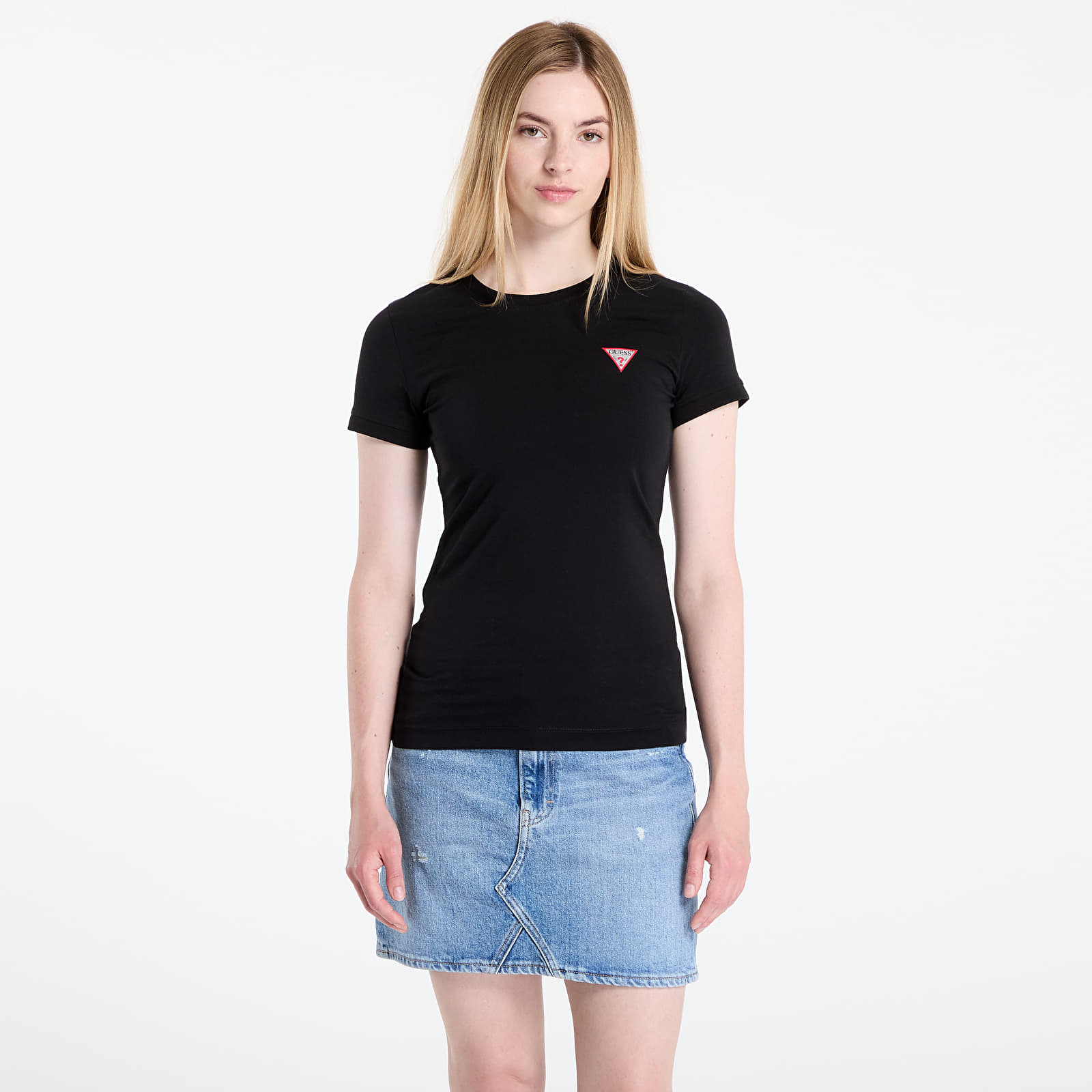 majice kratkih rukava GUESS Ss Cn Mini Triangle Black