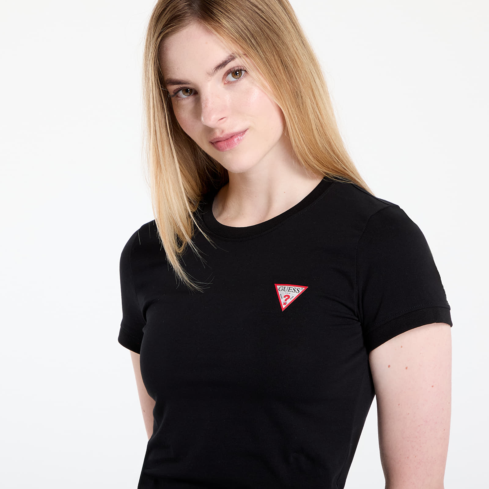 majice kratkih rukava GUESS Ss Cn Mini Triangle Black
