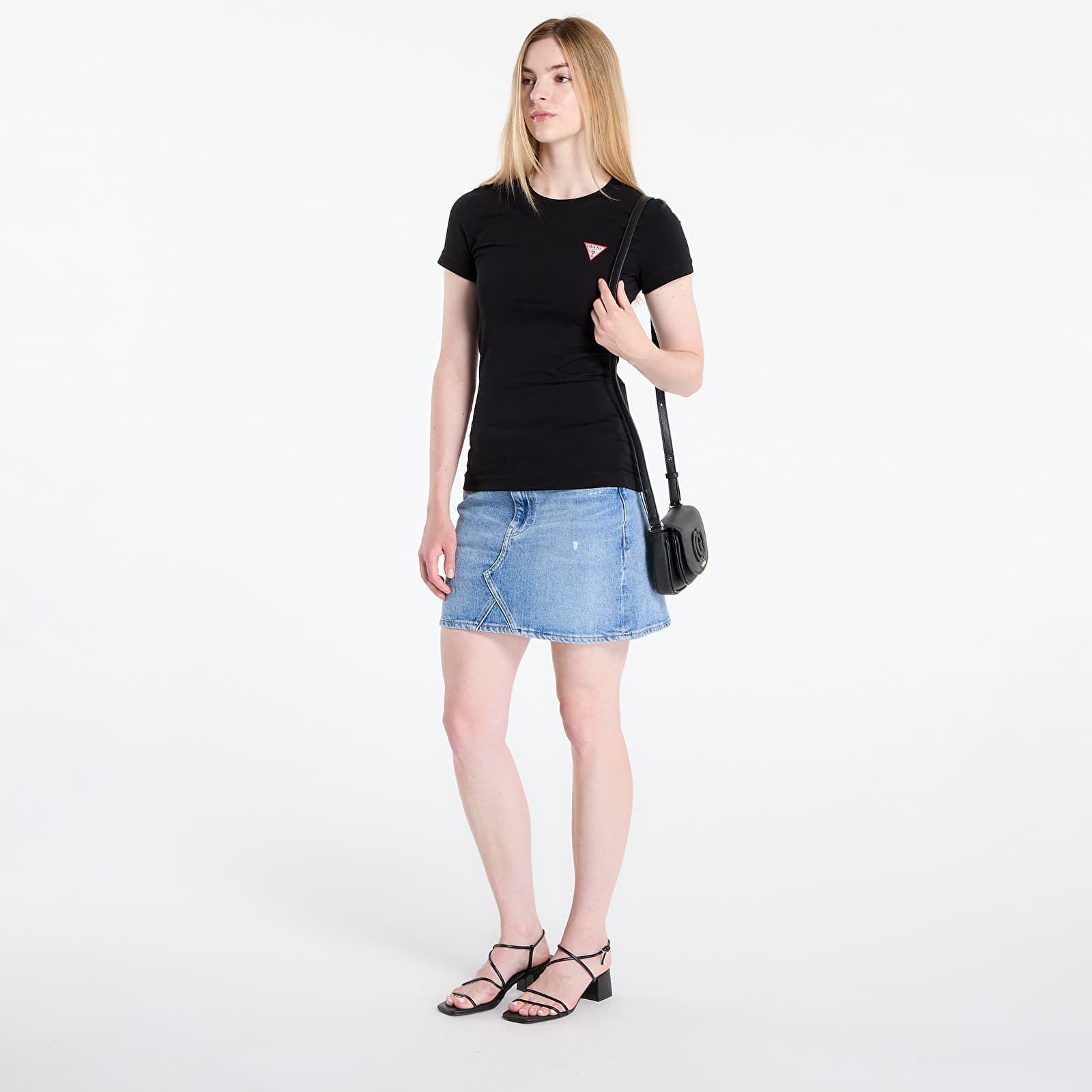 majice kratkih rukava GUESS Ss Cn Mini Triangle Black