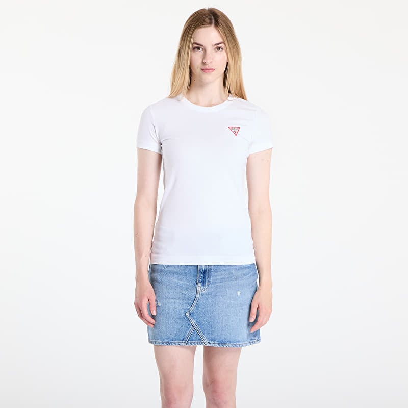 T-paita GUESS Ss Cn Mini Triangle White