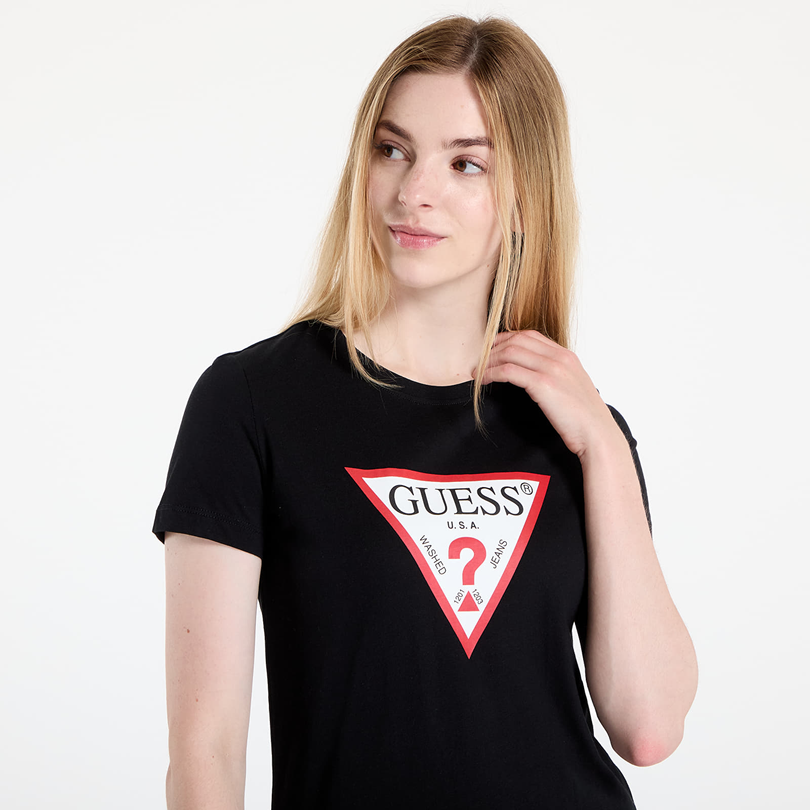 majice kratkih rukava GUESS Ss Cn Original Tee Black