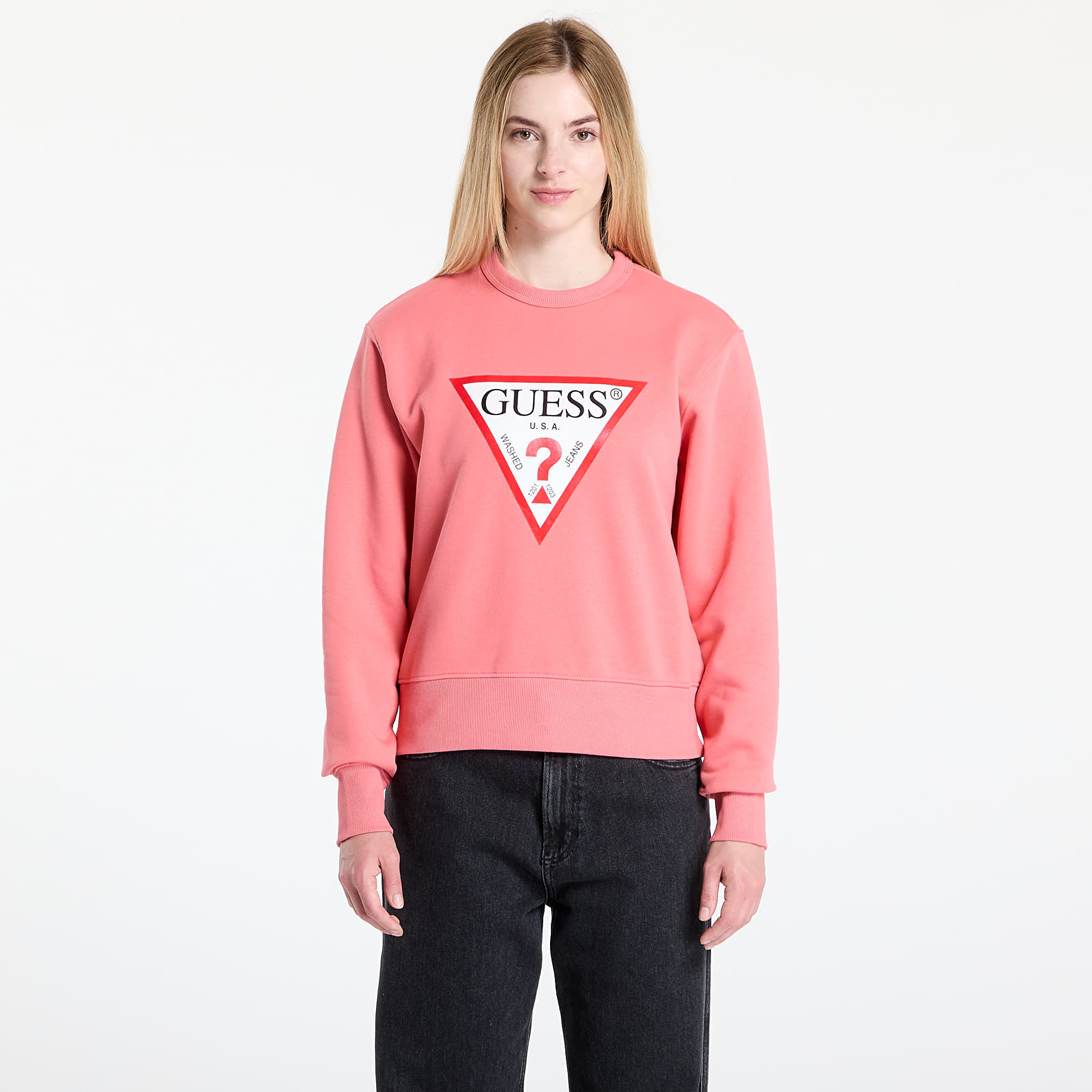 Dukserice GUESS Cn Original Fleece Pink