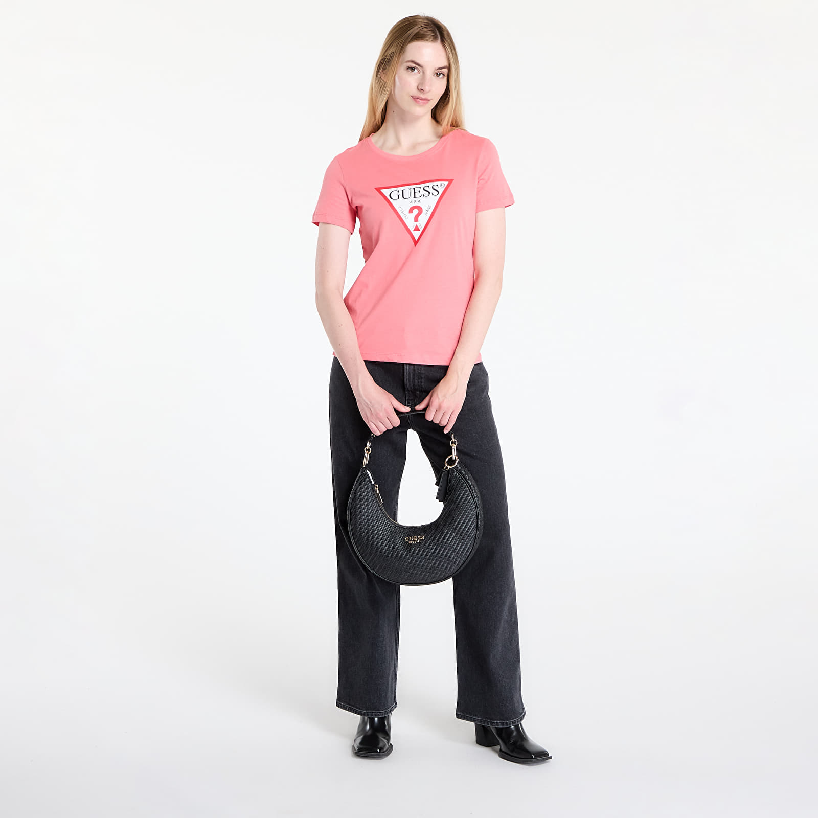 Dukserice GUESS Cn Original Fleece Pink