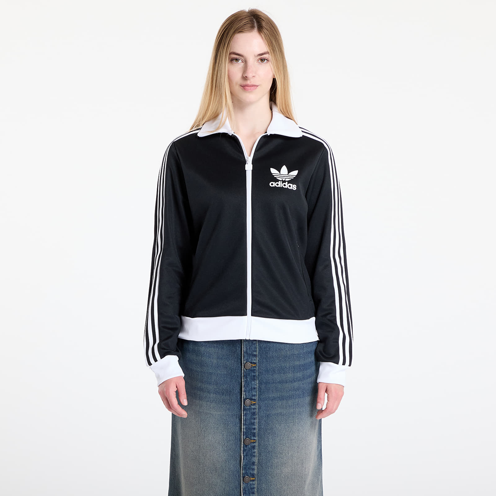 Naiste jakid adidas Beckenbauer Track Top Black/ White