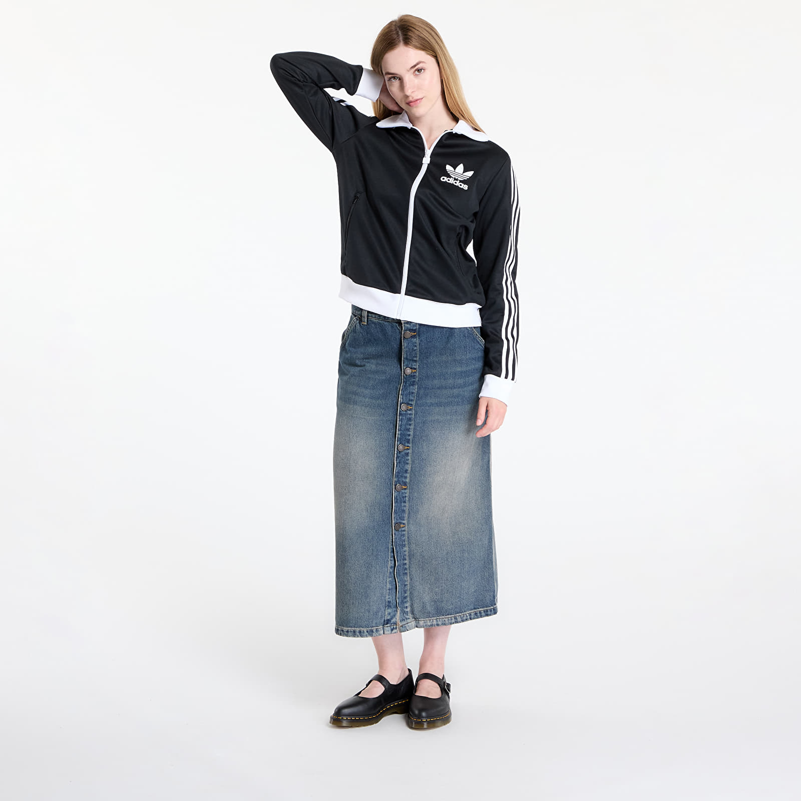 Naiste jakid adidas Beckenbauer Track Top Black/ White