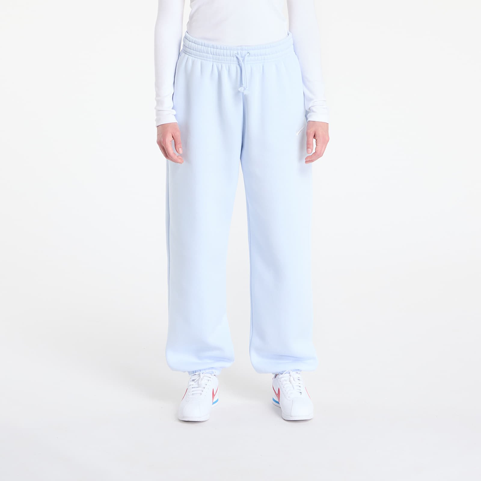 Ženske trenirke Nike Sportswear Phoenix Fleece Women's High-Waisted Oversized Sweatpants Blue Tint/ Sail