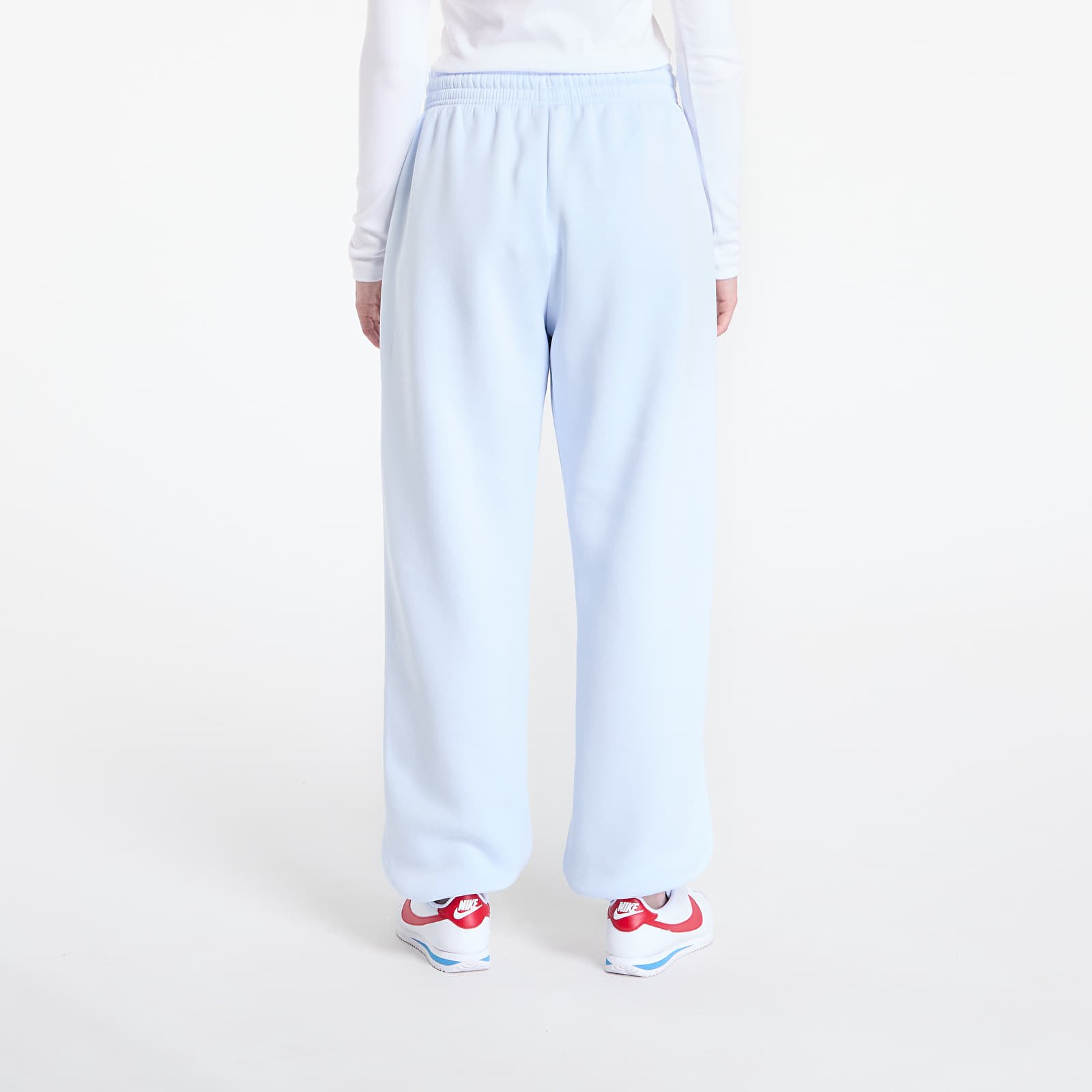 Ženske trenirke Nike Sportswear Phoenix Fleece Women's High-Waisted Oversized Sweatpants Blue Tint/ Sail