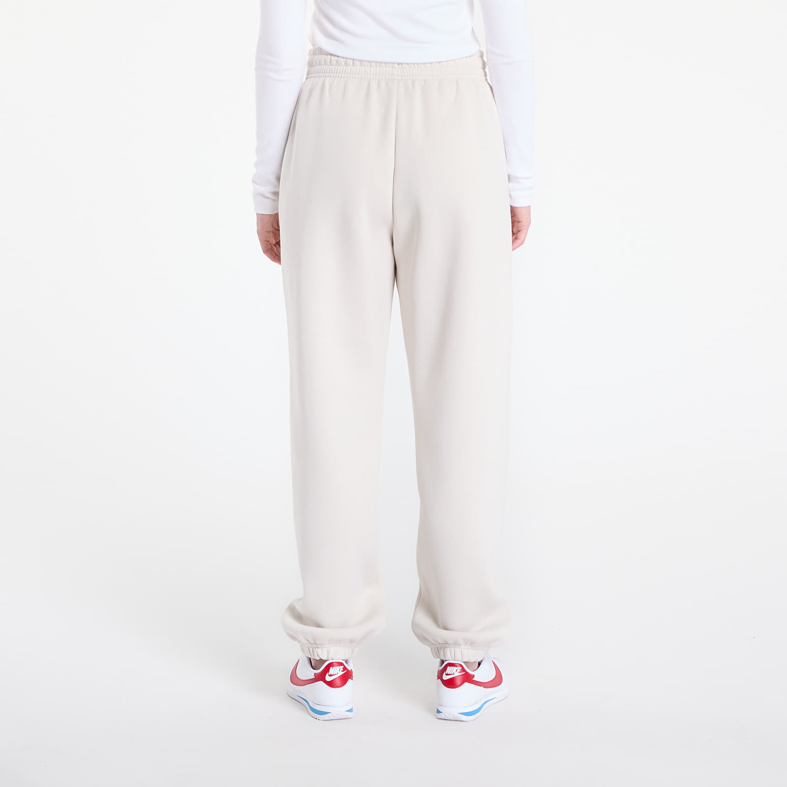 Ženske trenirke Nike Sportswear Phoenix Fleece Women's High-Waisted Oversized Sweatpants Lt Orewood Brn/ Sail