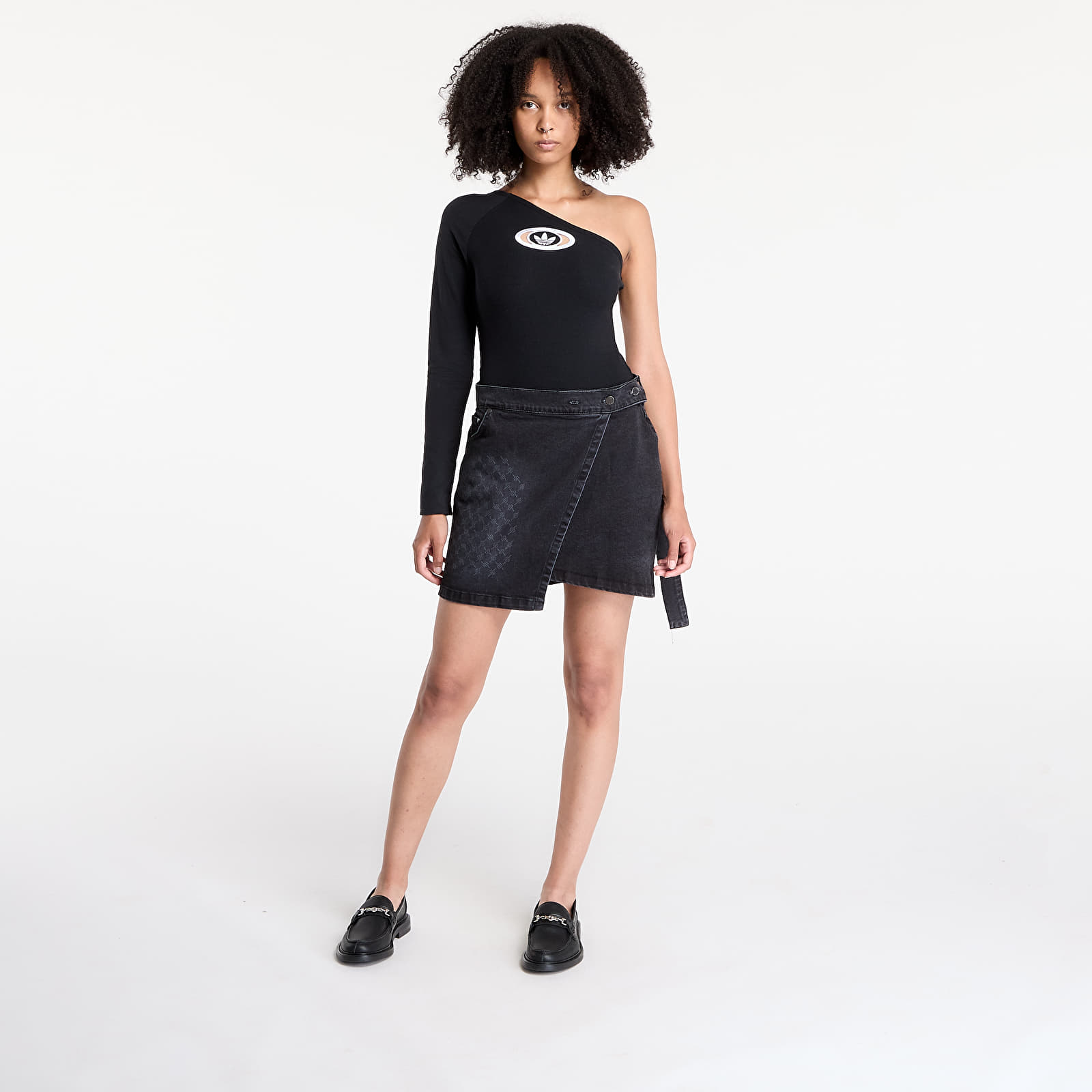 Naiste keha adidas Originals Campus 2000 One-Shoulder Bodysuit Black
