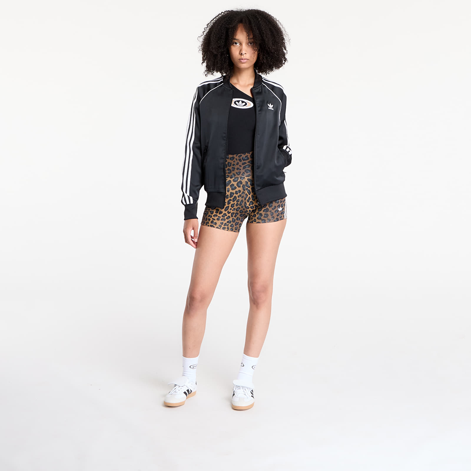 Naiste kampsunid adidas SST Adicolor Satin Track Top Black/ White