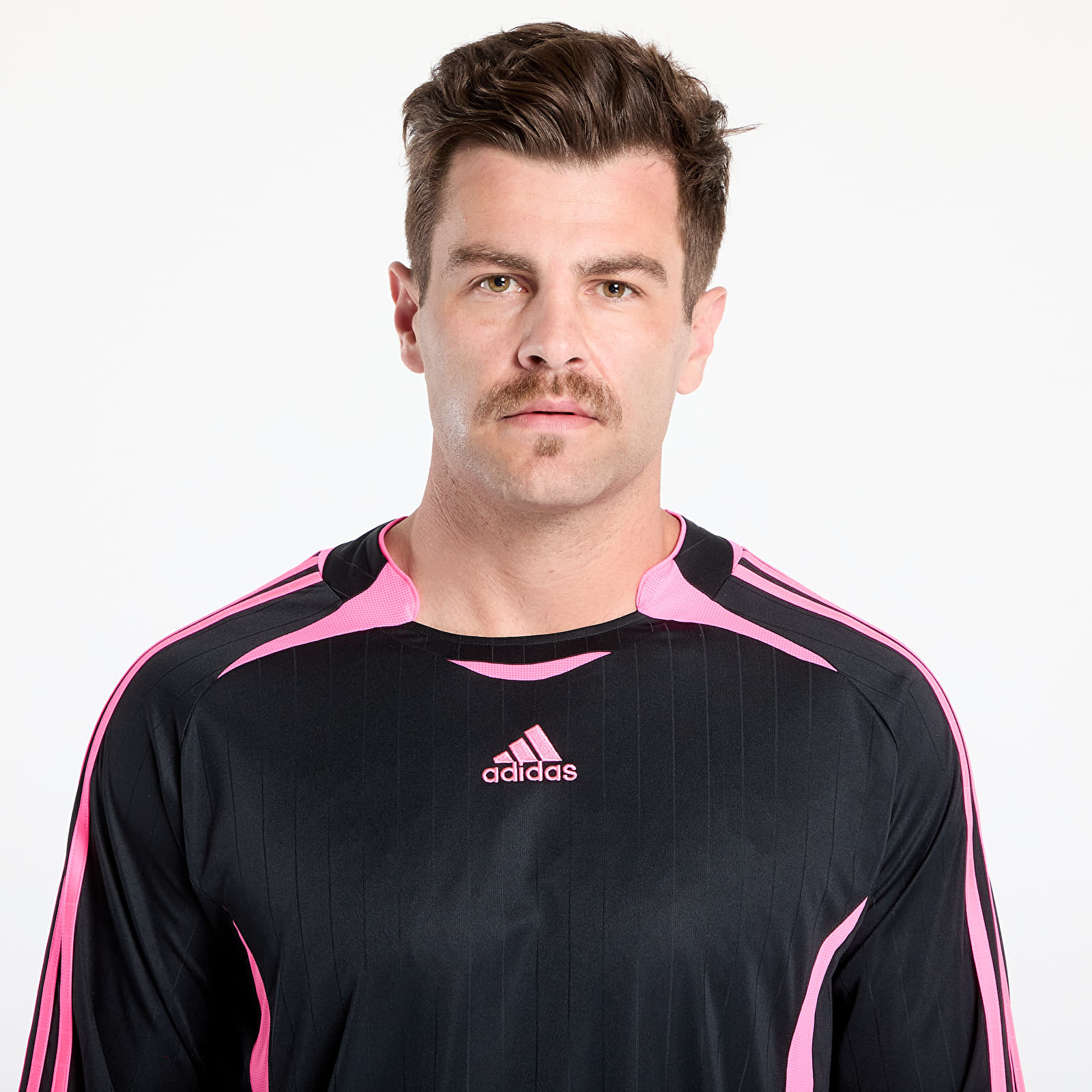Muški dresovi adidas Teamgeist Longlseeve Jersey Black/ Lucid Pink